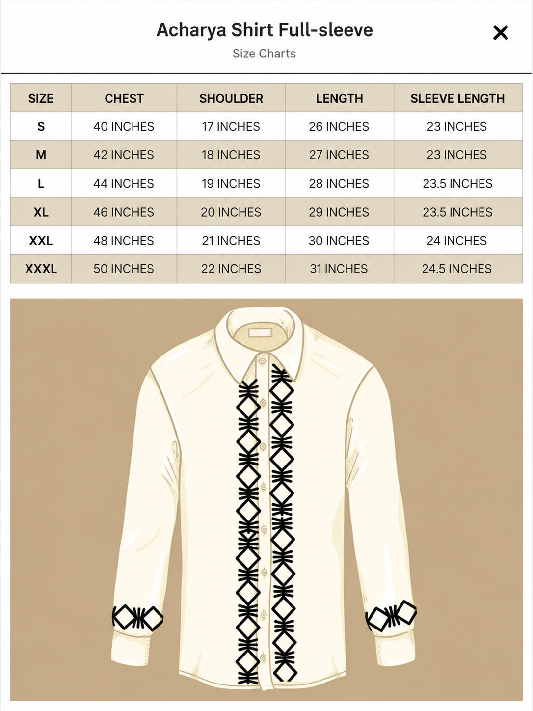 Acharya Shirt Full-sleeve